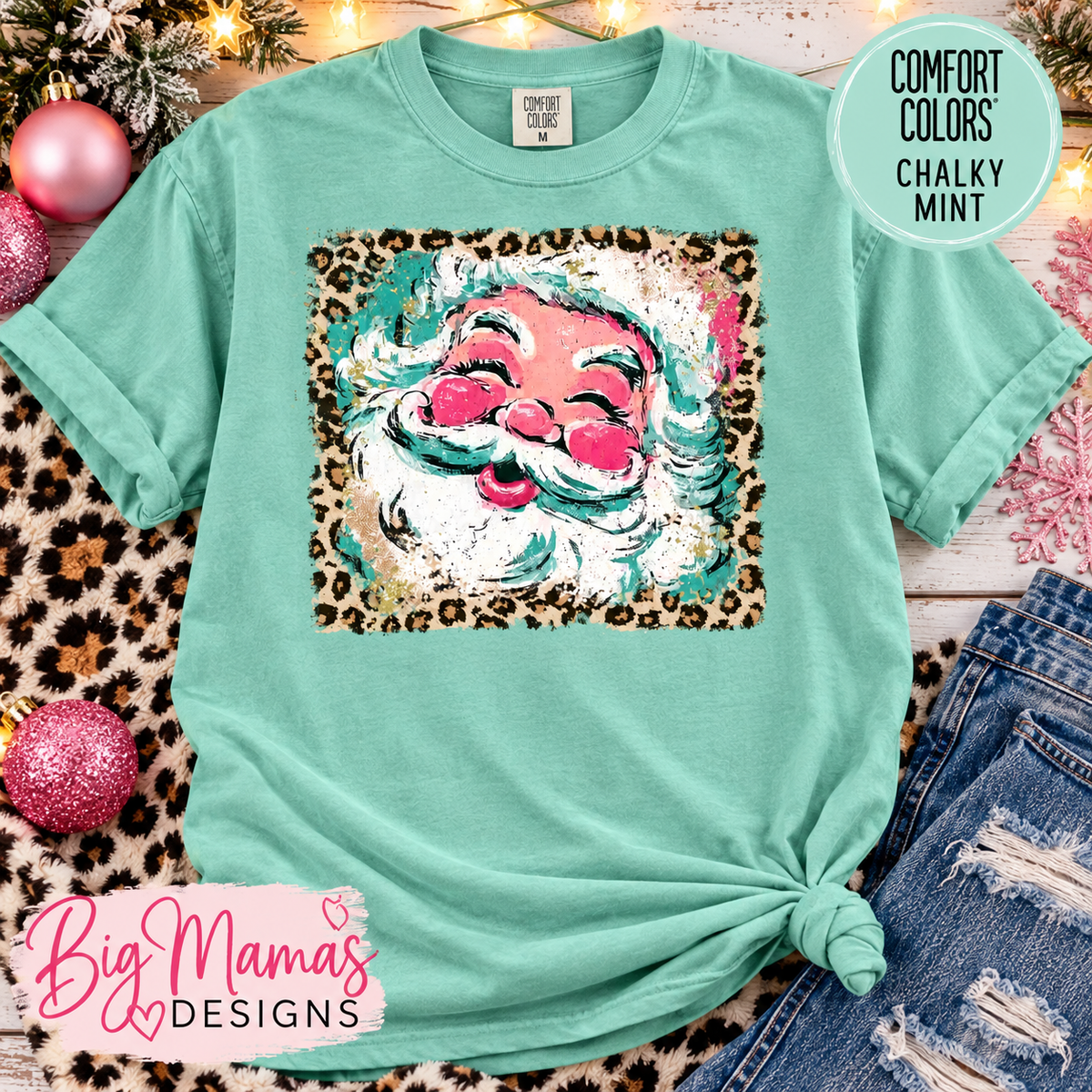 Festive Leopard Santa