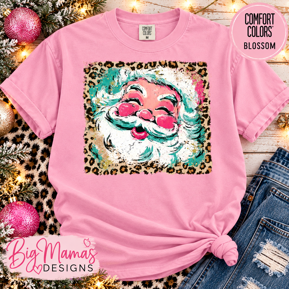 Festive Leopard Santa